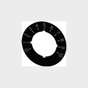 Etikettskylt för potentiometer