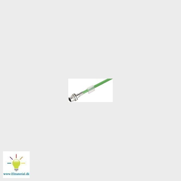 Kabel Cat.5 Pvc Gr&iquest;n 0,5M Med M12 Stik