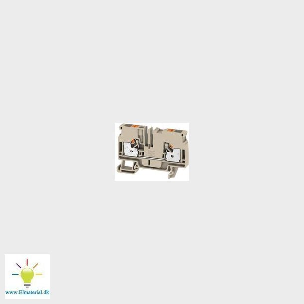 Gennemgangsklemme A2C 6 Beige