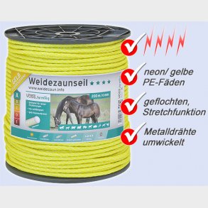 Elektriskt staket rep 200m 