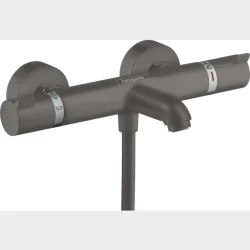 Ecostat Badkar/Dusch Thermo Borstad Svart Krom