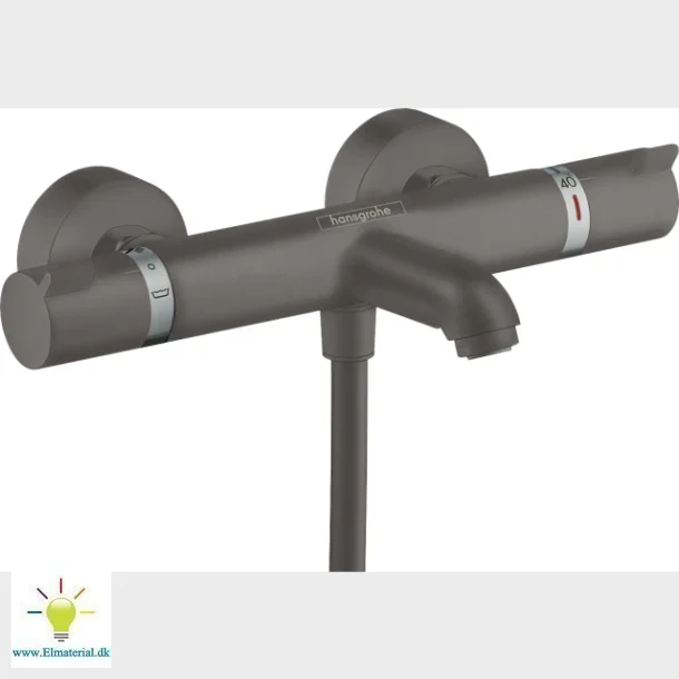 Ecostat Badkar/Dusch Thermo Borstad Svart Krom