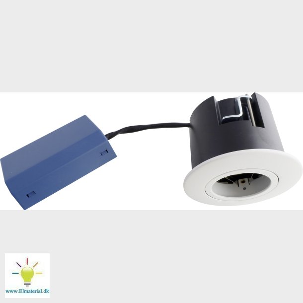 Blue-DL G3 GU10 Mat hvid rund, Indend�rs/udend�rs