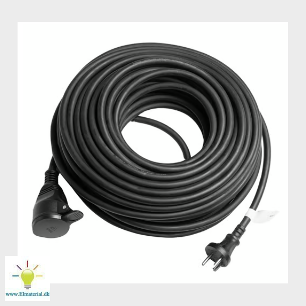 Kabelsats DK med jord och LED-indikator. 16A IP44. 25 M 3G1.5 H07RN-F.