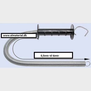 Dörrhandtag med integrerad 20mm dragfjäder, sträcker sig till 5m
