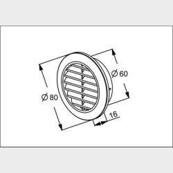 Unite ventilationsrist i plastik T74