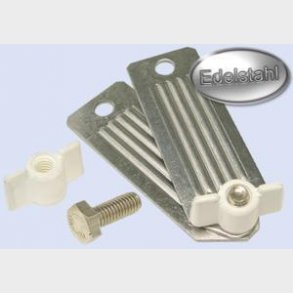 Elektrisk staket stlplatta, komplett med bultar och vingmuttrar