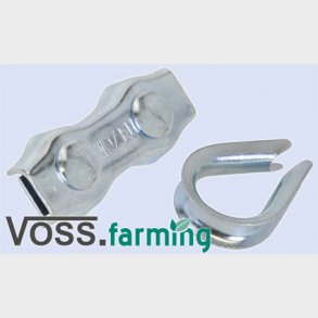 3x kabelanslutning kit, galvaniserad, 6mm