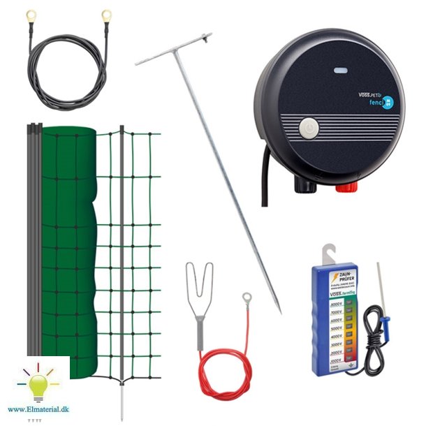 Komplet Hegnsystem Til Sm Dyr  50M / 65Cm Hjde, Elektrisk Hegn "Petcontrol