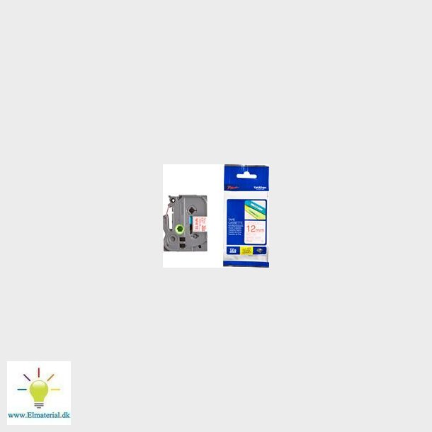 Tape Hvid Rd Tekst 12Mm Tze232