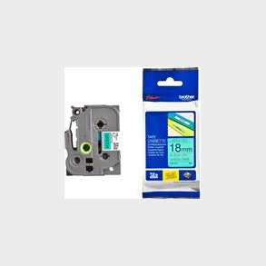 Tejp Grön Svart Text 18Mm Tze741