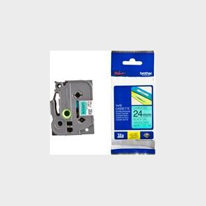 Tejp Grön Svart Text 24Mm Tze751