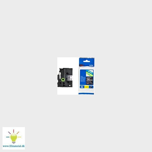 Tape 36Mm Hvid Tekst, Sort Tape