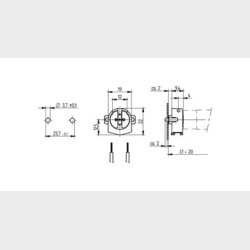 T5 fatning for pklips med fjeder