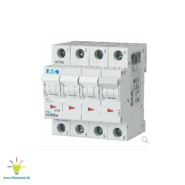 Automatsikring 50A 3P+N C 4M 6Ka