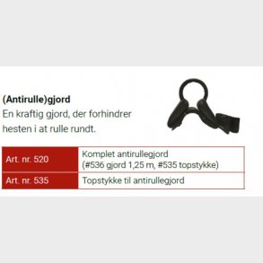 Antirullegjord med 1,25 m gjord