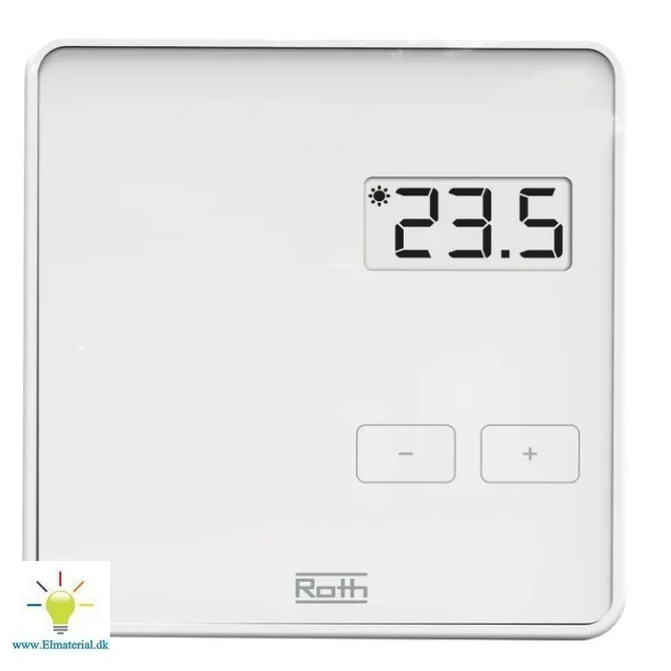 Roth Project Rumtermostat, Display, Hvid