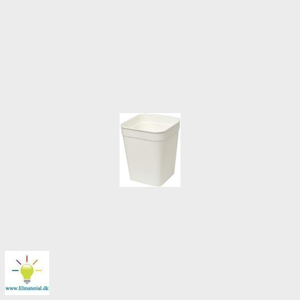 Papirkurv Plast Hvid 14L