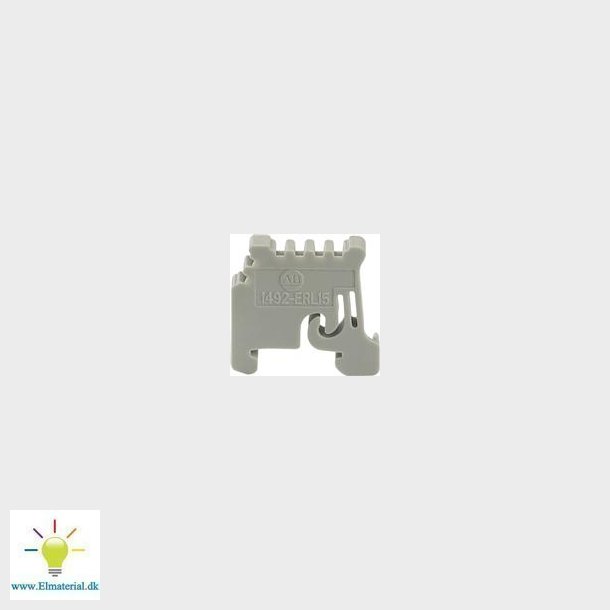 Endestop, Fje, F/Din, 15Mm, Gr