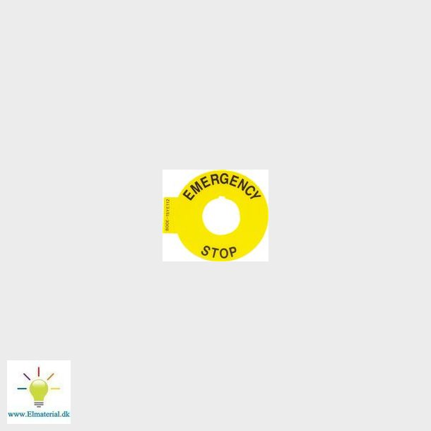 Skilt 22/ 60 Gul"Emergency S"