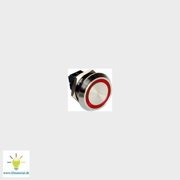 Trykknap Rd Lys Piezo 800K-22