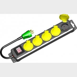 Socket 5R M/J 1,5 M Ip44 Svart