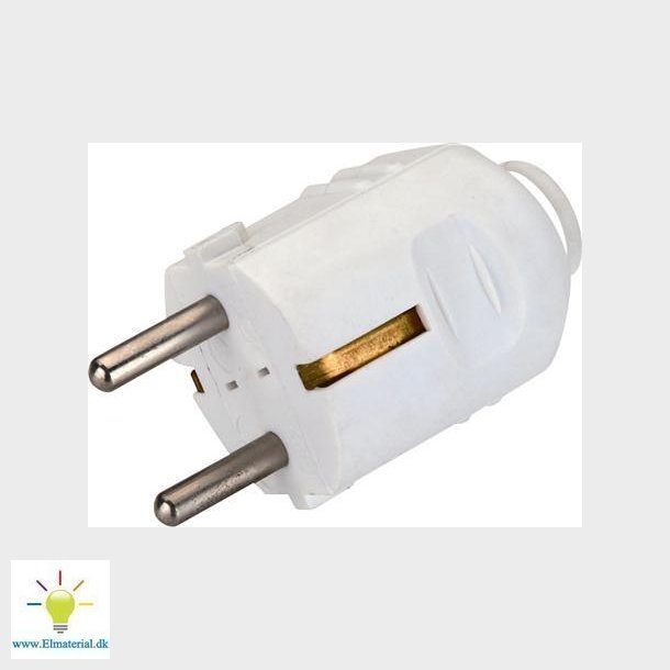Stikprop Schuko Hvid 250V 16A