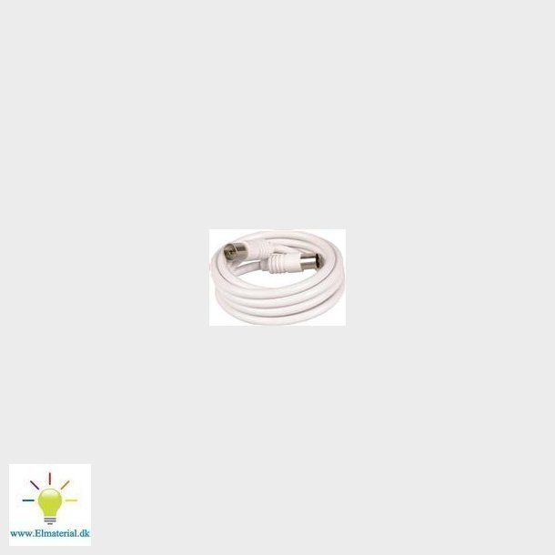 Antennekabel 3 M Han/Hun Hvid