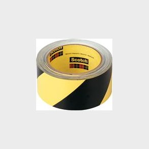 Afm&frac34;rkningstape Sort/Gul 50Mm