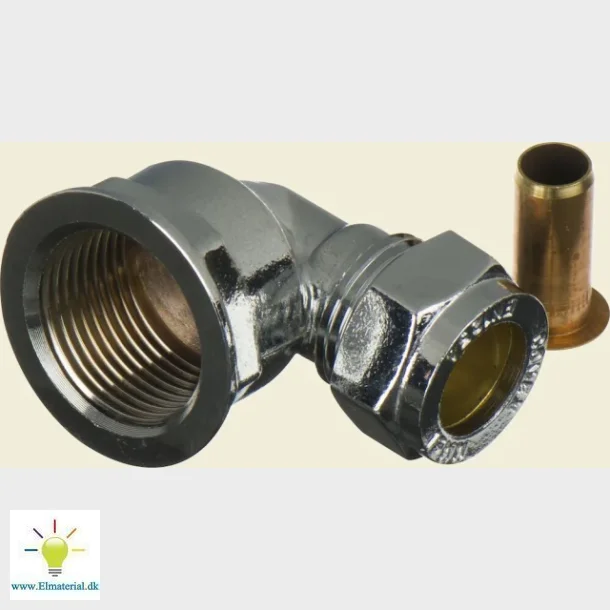 komp. overg vink 15 mm x 3/4" m krom pex