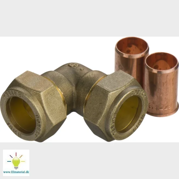 komp. kobling vinkel 18 mm cu