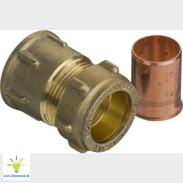 komp. overgang lige 22 mm x 3/4" m cu