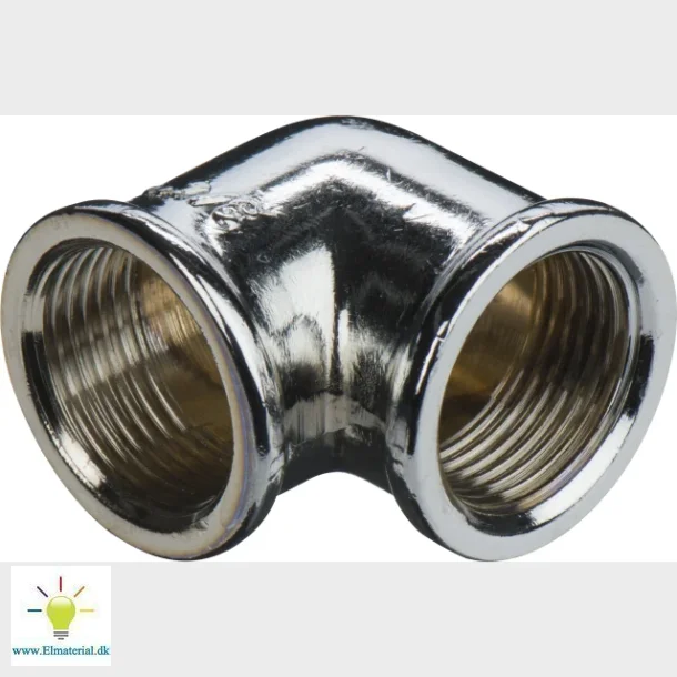 vinkel 90 gr. 3/4" mm krom