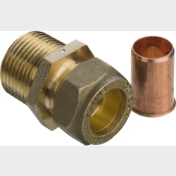 komp. overgang lige 18 mm x 3/4" n cu