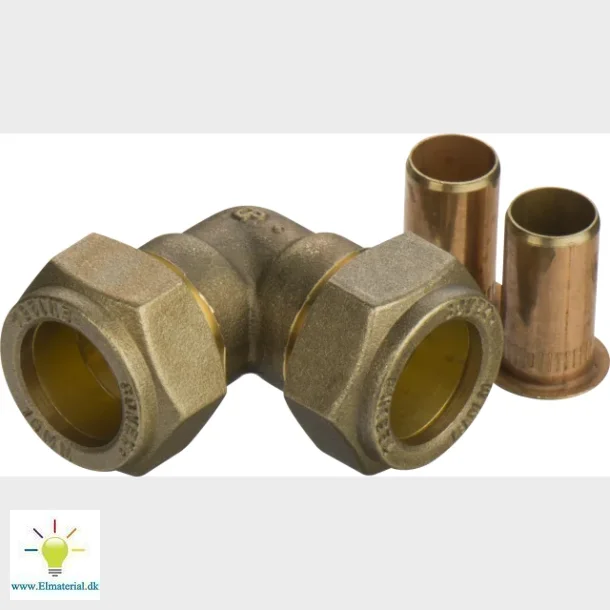 komp. kobling vinkel 18 mm pex