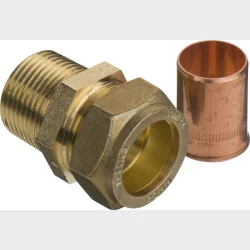 komp. overgang lige 22 mm x 3/4" n cu