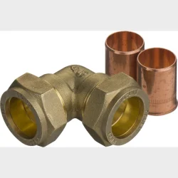 komp. kobling vinkel 22 mm cu