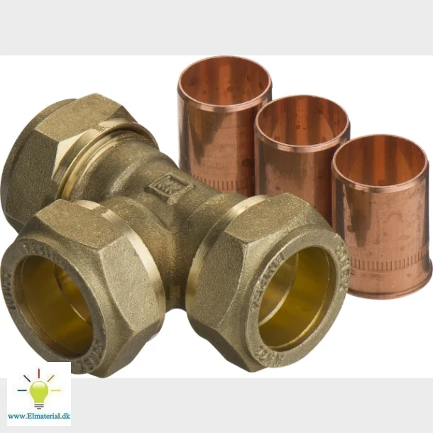 komp. kobling tee 22 mm cu