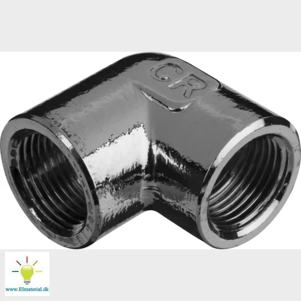 vinkel 90 gr. 3/8" mm krom