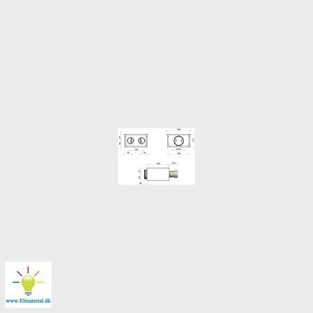 Nilair Boks F/Indbl Over Dr 2X125