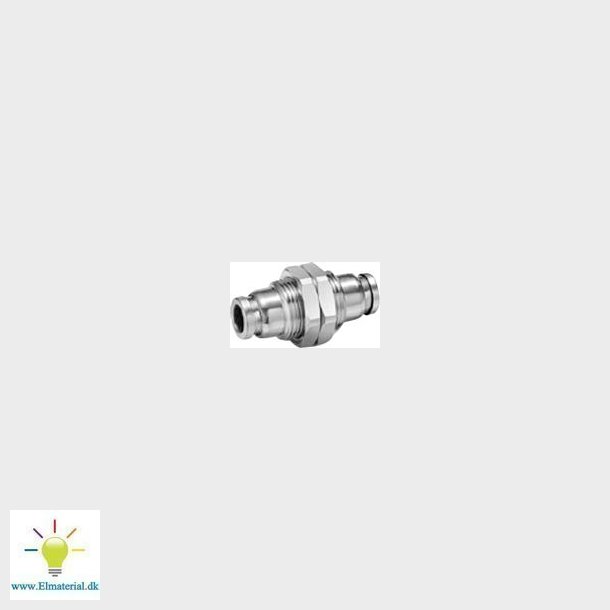 Fittings Skotgennemf&iquest;ring, Lige, &macr;8-&macr;8