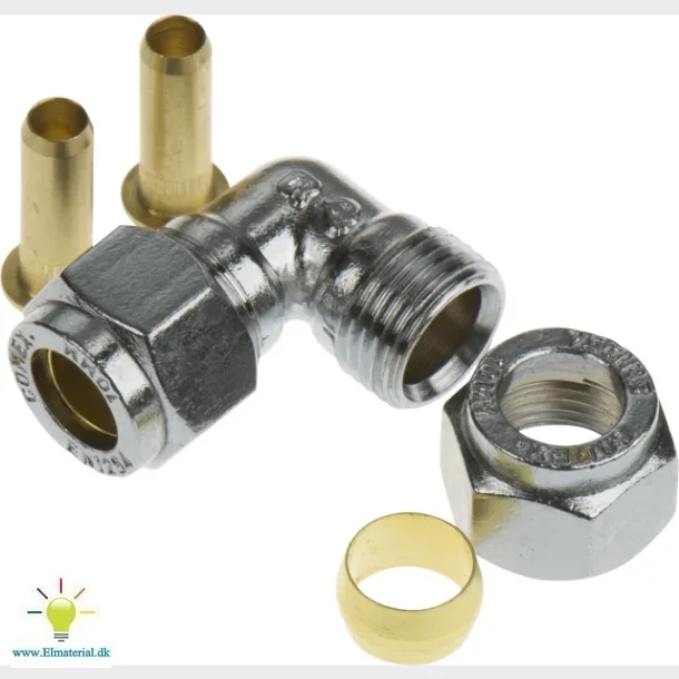 forkromet vinkel 10mm til pex-rr