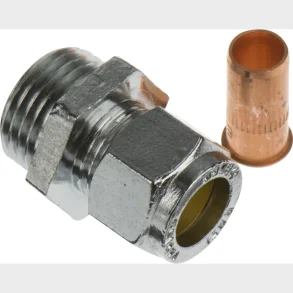 forkromet overg. 1/2-12mm nip. til kobbe