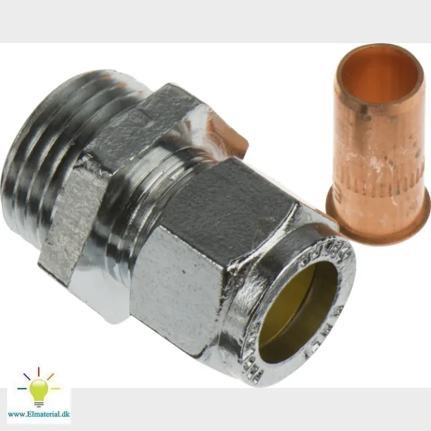 forkromet overg. 1/2-12mm nip. til kobbe