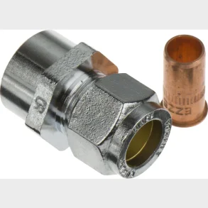 forkromet overg. 3/8-12mm muf til kobber
