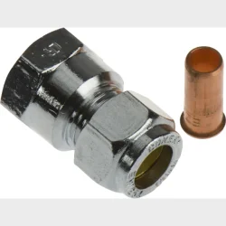 forkromet overg. 3/8-10mm muf til kobber