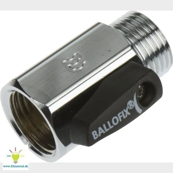 ballofix kuglehane 1/2" forkromet