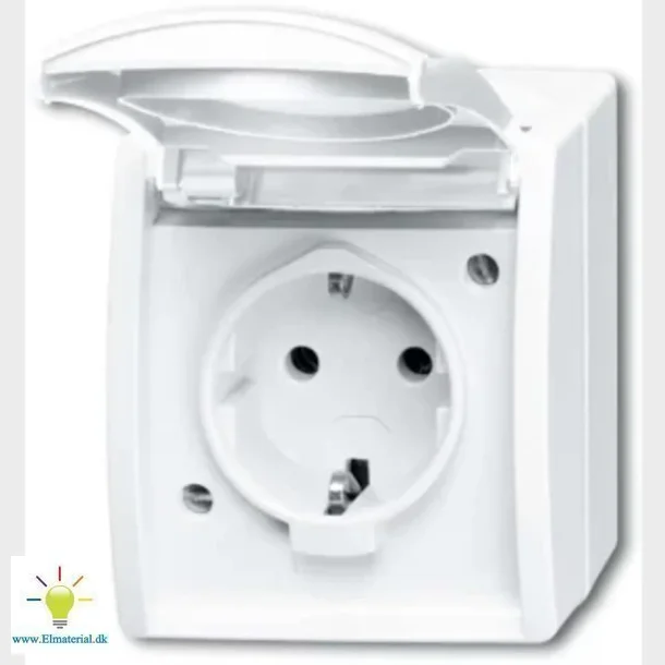 ocean schuko stikkontakt hvid