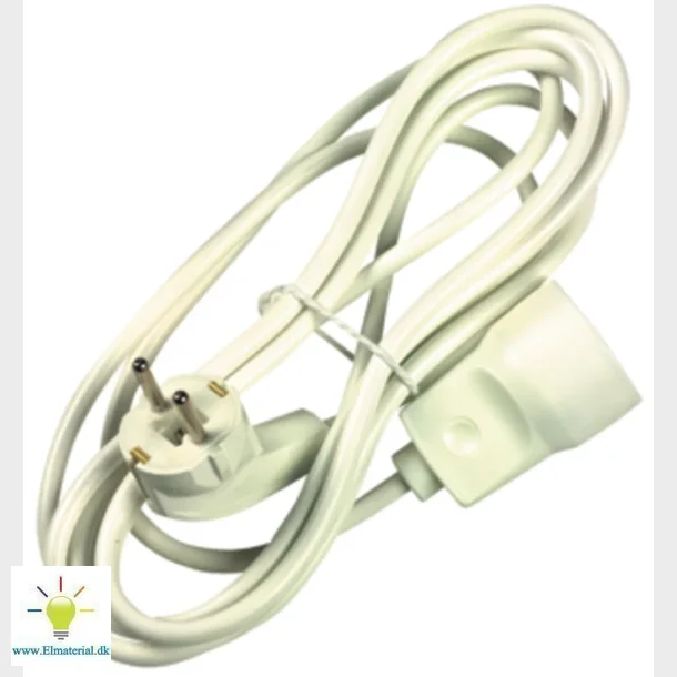 forlngerledning hvid schuko 3m