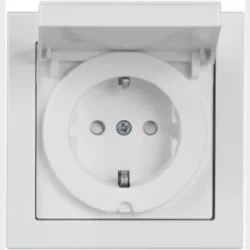 abb stikkontakt komplet ip44 hvid m/lg